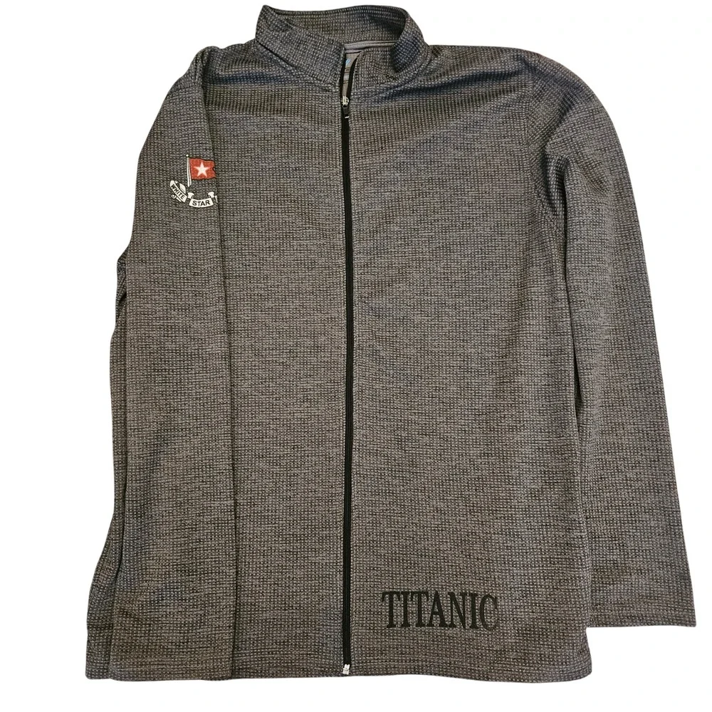 Titanic White‎ Star Line Active Full Zip Jacket Gray Activecool XL Unisex